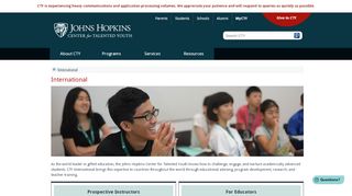 
                            5. Member Login | JHU CTY - Johns Hopkins Center for Talented Youth