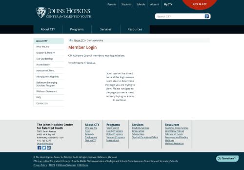 
                            4. Member Login | Johns Hopkins Center for Talented Youth