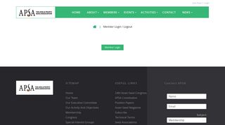 
                            1. Member Login / Logout - APSA