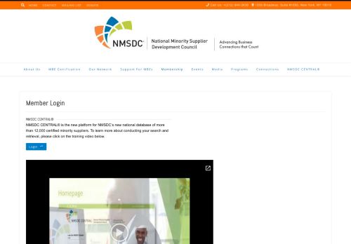 
                            4. Member Login - National Minority Supplier Development Council