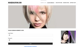 
                            1. Member Login / Online Hair Education / Nickeducation.com