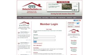 
                            9. Member Login - Ontario Tax Sales