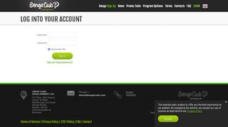 
                            9. Member login page for BongaCash Affiliates