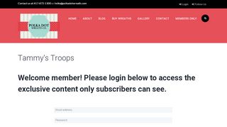 
                            3. Member Login | Polka Dot Wreath Co.