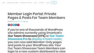 
                            11. Member Login Portal: Private Pages & Posts For Team Members ...