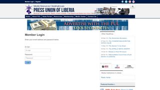 
                            7. Member Login - Press Union of Liberia