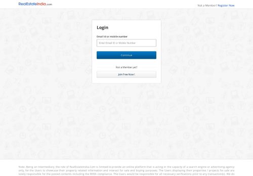 
                            1. Member Login - Real Estate India - Be a Member of our Portal
