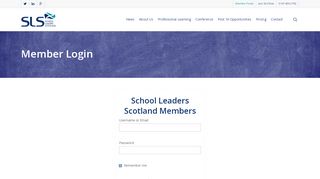 
                            8. Member Login – School Leaders Scotland