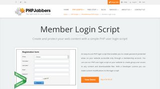 
                            2. Member Login Script | PHP Login Script | PHPJabbers