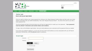 
                            4. Member Login - South African Payroll Association