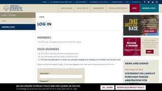 
                            12. Member Login - The American Association For Justice