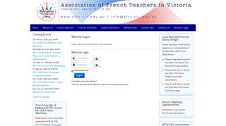 
                            10. Member Login - The Association of French Teachers in Victoria