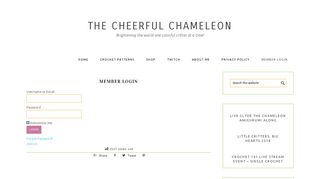 
                            11. Member Login | The Cheerful Chameleon