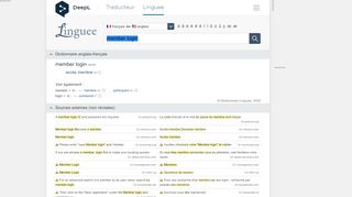 
                            4. member login - Traduction française – Linguee