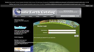 
                            11. Member Login - Whole Earth Catalog