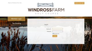 
                            9. Member login - Windross Farm Golf Course