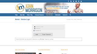 
                            6. Member - Members Login - John Morrison