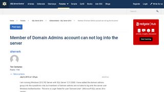 
                            4. Member of Domain Admins account can not log into the server - SQL ...