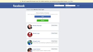 
                            3. Member Only Login Profiles | Facebook