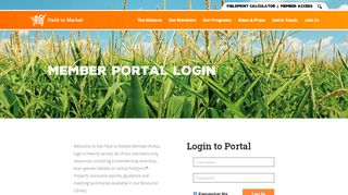
                            13. Member Portal Login - Field to Market