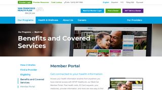 
                            2. Member Portal - Medi-Cal Login - San Francisco Health Plan