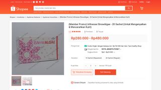 
                            5. (Member Promo) Infinesse ISnowAlgae - 20 Sachet (Untuk ... - Shopee