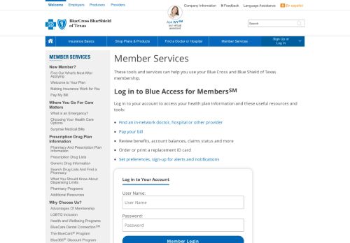 
                            2. Member Services | Blue Cross and Blue Shield of Texas