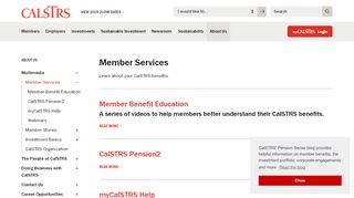 
                            5. Member Services - CalSTRS.com