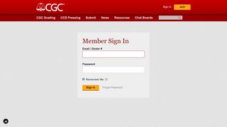 
                            1. Member Sign In | CGC - CGC Comics