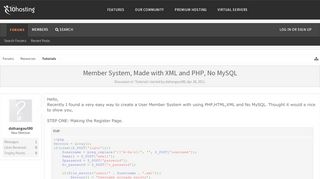 
                            8. Member System, Made with XML and PHP, No MySQL | x10Hosting: Free ...