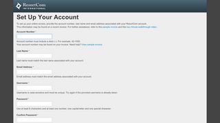 
                            4. Member Website: Set Up Your Account - ResortCom