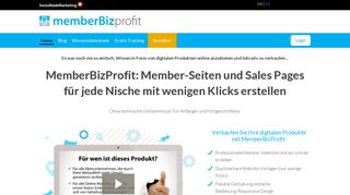 
                            3. MemberBizProfit: Member-Seiten und Sales Pages mit wenigen Klicks