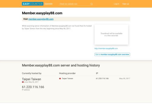 
                            11. Member.easyplay88.com server and hosting history