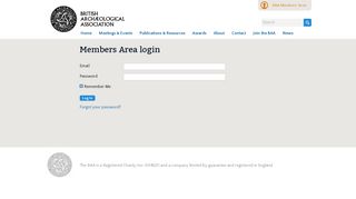 
                            11. Members Area login | British Archaeological Association