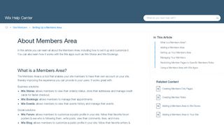 
                            13. Member's Area Overview | Help Center | Wix.com