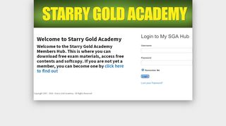 
                            1. Members Area - Starry Gold Academy