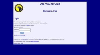 
                            3. Members Area - The Deerhound Club