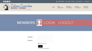 
                            4. Members Login – Calvary Curriculum