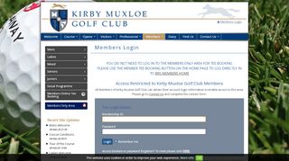 
                            12. Members Login | Kirby Muxloe Golf Club