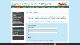 
                            13. Members Login | Leicestershire and Rutland Ladies County Golf ...