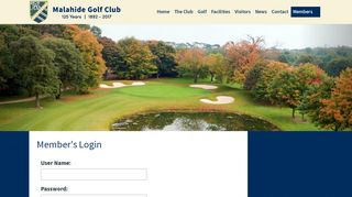 
                            2. Member's Login - Malahide Golf Club