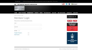 
                            10. Members' Login - Motorsport Industry Association