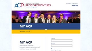 
                            11. Members - Login - My ACP | American College of Prosthodontists ...