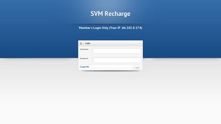 
                            4. Member's Login Only (Your IP :66.249.79.68) - SVM Recharge