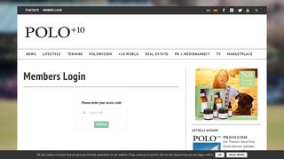 
                            10. Members Login | POLO+10