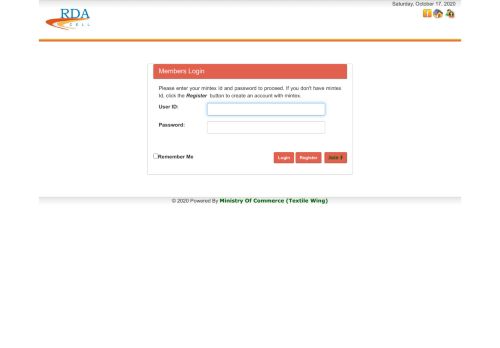 
                            6. Members Login - RDA Cell Ministry of Textile Industry