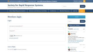 
                            4. Members login – Society for Rapid Response Systems