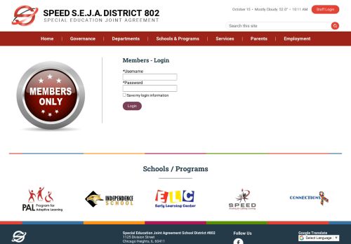 
                            10. Members - Login | SPEED School Dist 802