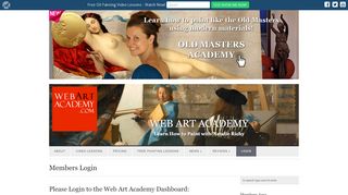 
                            4. Members Login - Web Art Academy