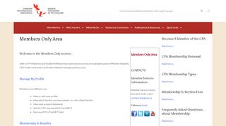 
                            5. Members Only Area – Canadian Psychological Association